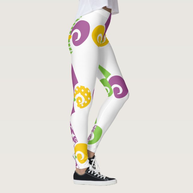 Mardi Gras Fleur de Lis Leggings (Right)