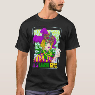 Mardi Gras Fleur De Lis Mardi Gras Carnival Jester T-Shirt