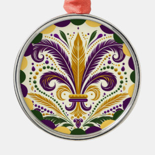 Mardi Gras fleur-de-lis Metal Tree Decoration