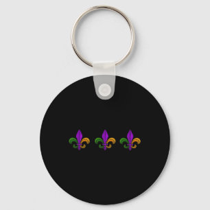 Mardi Gras Fleur De Lis Nola New Orleans And Louis Key Ring