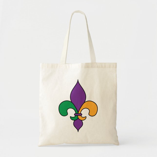 Mardi Gras Fleur de Lis Parade Tote Bag (Front)