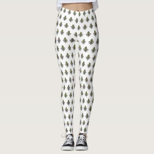 Mardi Gras Fleur-de-lis Pattern Leggings