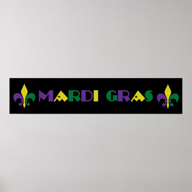 Mardi Gras ~ Fleur De Lis Poster (Front)