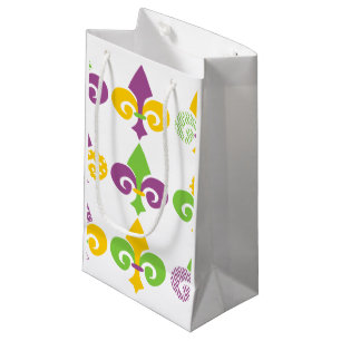 Mardi Gras Fleur de Lis Small Gift Bag