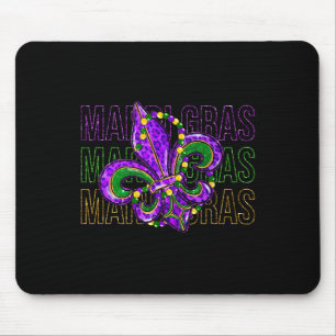 Mardi Gras Fleur De Lis Symbol Louisiana Carnival Mouse Mat