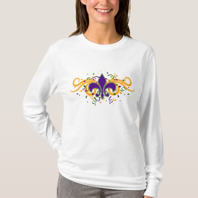 Mardi Gras Fleur-de-Lis T-Shirt (Front)