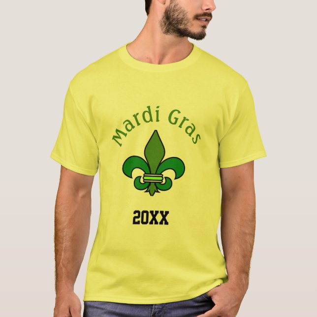 Mardi Gras Fleur de Lis T-Shirt (Front)