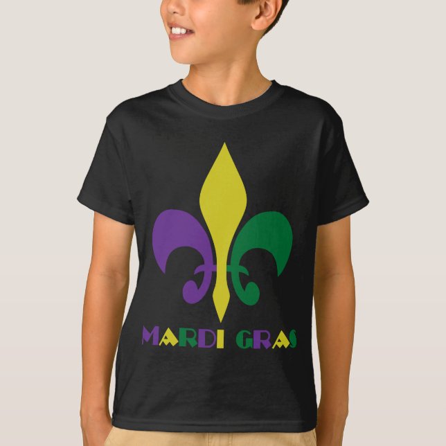 Mardi Gras ~ Fleur De Lis T-Shirt (Front)