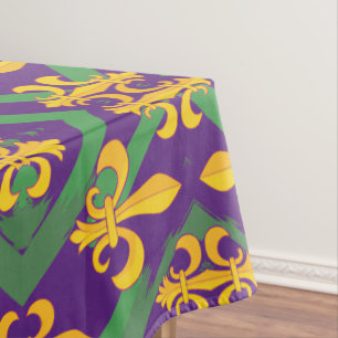 Mardi Gras Fleur de lis Tablecloth