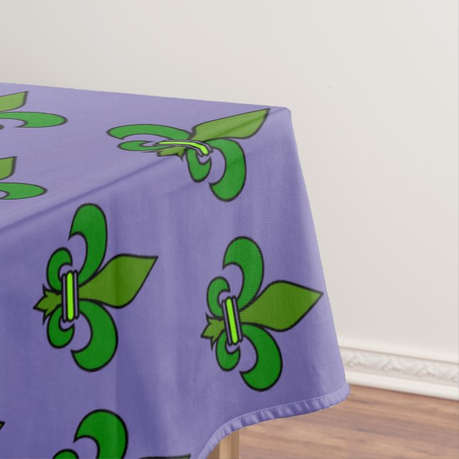 Mardi Gras Fleur de Lis Tablecloth Party Decor (In Situ)