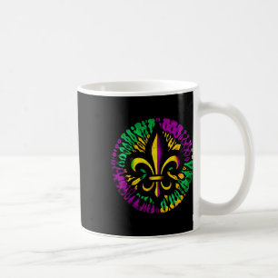 Mardi Gras Fleur De Lis Tie Dye Men Women Carnival Coffee Mug