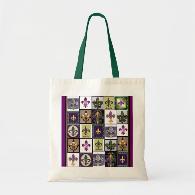 Mardi Gras Fleur De Lis Tote Bag (Front)