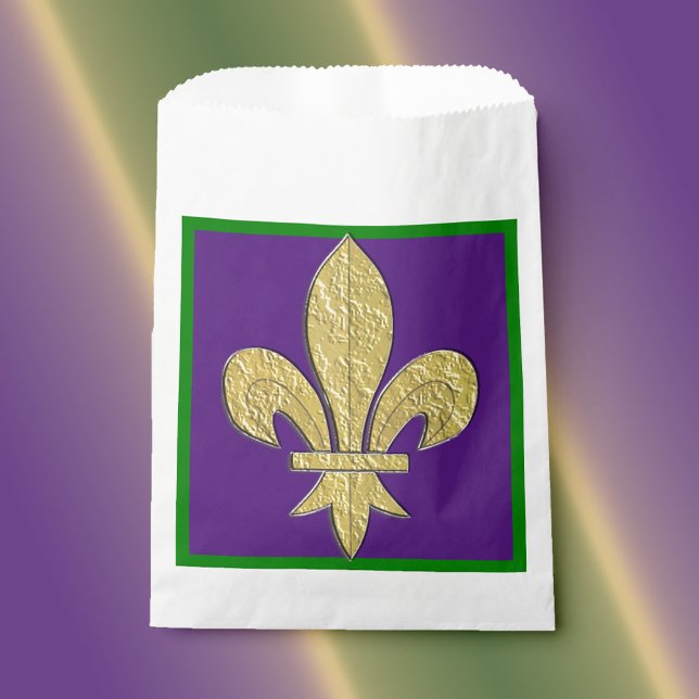 Mardi Gras Fleur-de-Lys Party {P} Favour Bags (Creator Uploaded)