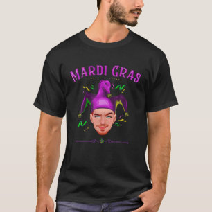 Mardi Gras Float Jester Hat Bead Costume Modern De T-Shirt
