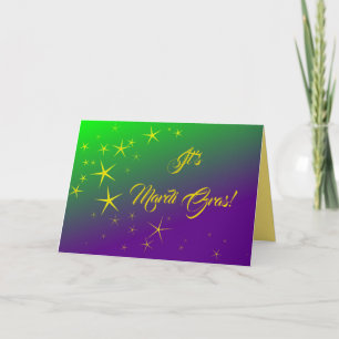 Mardi Gras Folded Holiday Card