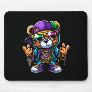 Mardi Gras For Boys Mens Hip Hop Bear New Orleans Mouse Mat