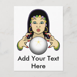 Mardi Gras Fortune Teller Postcard