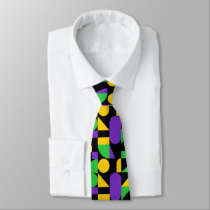 Mardi Gras Geometric Carnival Tie
