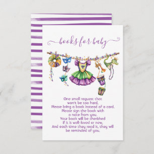 Mardi Gras Girl Clothesline books for baby Invitation