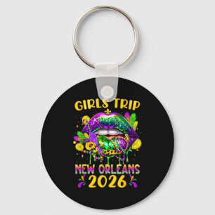 Mardi gras girls trip new orleans 2026 lips key ring
