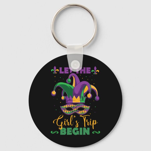 Mardi Gras Girl's Weekend  Key Ring (Front)