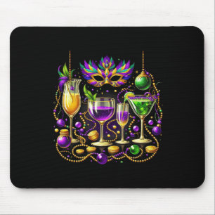 Mardi Gras Gl Of Wine Drinking Team Wine Festival  Mouse Mat
