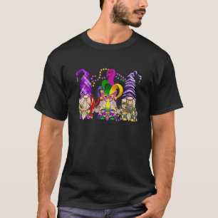 Mardi Gras Gnomes Jester Hat Gnomes Men Womens T-Shirt
