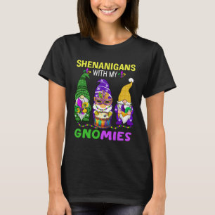Mardi Gras Gnomes Leopard Carnival New Orleans Tri T-Shirt