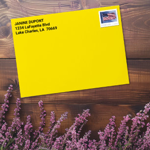 Mardi Gras Gold Custom Address Envelope