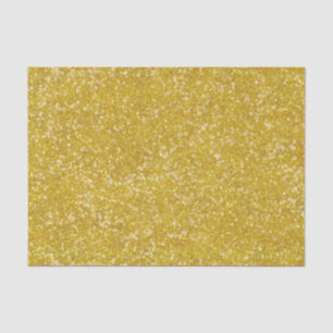Mardi Gras Gold Solid Colour Faux Glitter Bling Tissue Paper