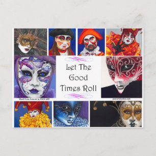 Mardi Gras Good Times Postcard