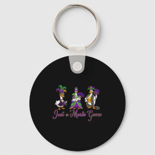 Mardi Gras Goose 2026 Gift Funny Tee Men,women Key Ring