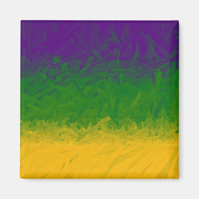 Mardi Gras Gradient Magnet (Front)