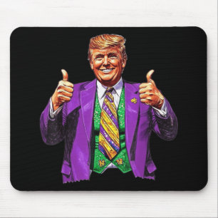 Mardi Gras Great Again Donald Trump American Flag Mouse Mat