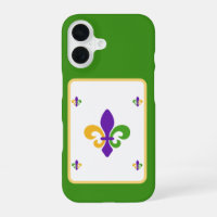 Mardi Gras Green Gold Purple Fleur de Lis
