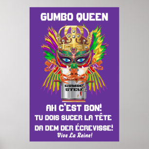 Mardi Gras Gumbo Queen 40x60" View Hints please Poster