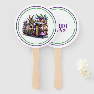 Mardi Gras Hand Fan