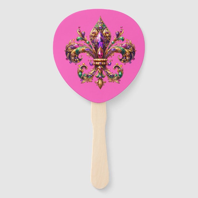 Mardi Gras     Hand Fan (Back)
