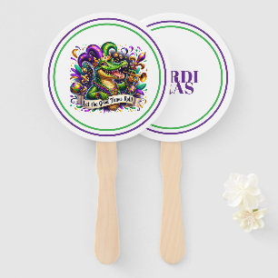 Mardi Gras Hand Fan