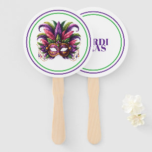 Mardi Gras Hand Fan