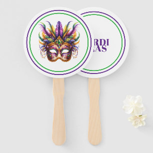 Mardi Gras Hand Fan