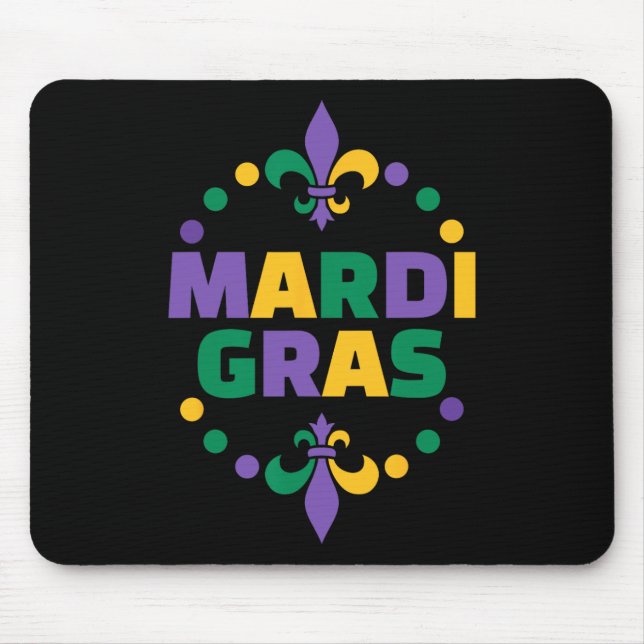 Mardi Gras Happy Mardi Gras Carnival  Mouse Mat (Front)