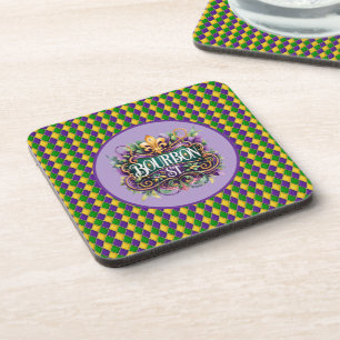 Mardi Gras Hard Plastic Coaster