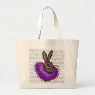 Mardi Gras Hare 2 Large Tote Bag