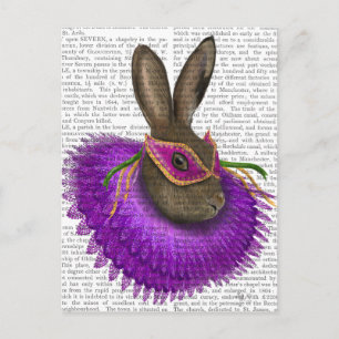 Mardi Gras Hare 2 Postcard