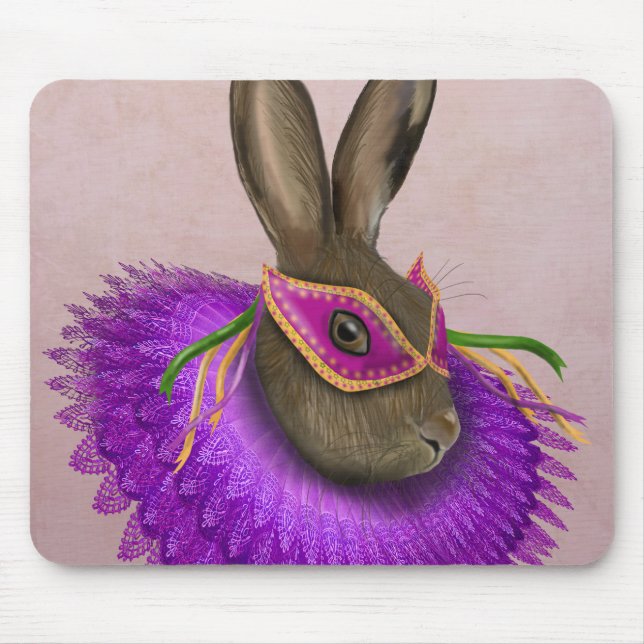 Mardi Gras Hare 4 Mouse Mat (Front)