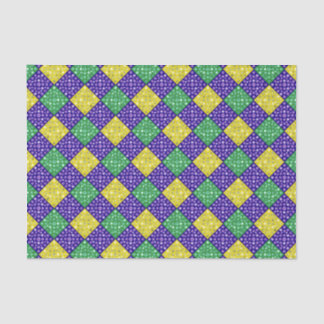 Mardi Gras Harlequin Diamond Carnival Pattern Tissue Paper