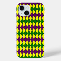 Mardi Gras Harlequin Diamond Pattern