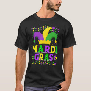 Mardi Gras Hat  Mardi Gras Beads Bling Costume 1 T-Shirt
