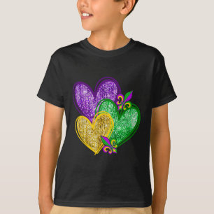 Mardi Gras Heart Fleur-de-lis Symbol Carnival Men T-Shirt